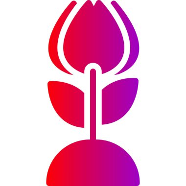 çiçek simgesi vektör illüstrasyonu