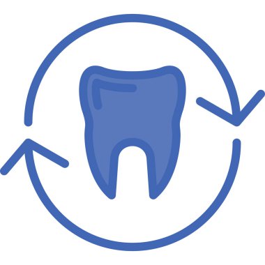 diş simgesi vektör illüstrasyonu