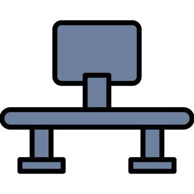 Masa. Web simgesi basit illüstrasyon