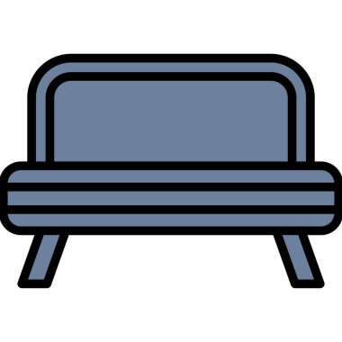 Koltuk simgesi, vektör illüstrasyonu