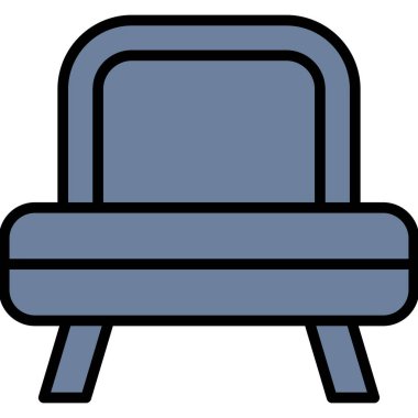 Kanepe. Web simgesi basit illüstrasyon