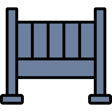 bariyer simgesi renk çizgisi vektörü