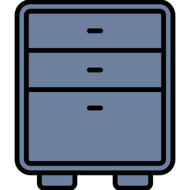 Mobilya çekmecesinin çekmece simgesi - taslak biçimi