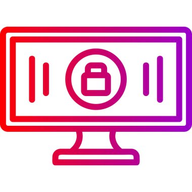 bilgisayar ekranı simgesi, vektör illüstrasyonu