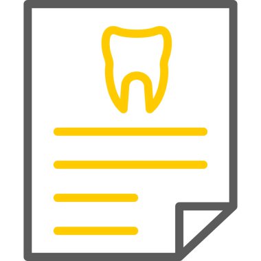 Diş simgesinin vektör illüstrasyonu