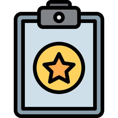 Rozet simgesi. özet rozet vektör rengi düz izole