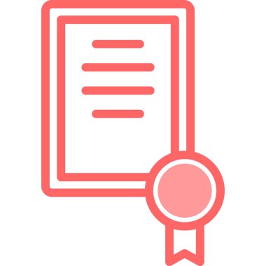 Sertifika ikonu vektör illüstrasyonu