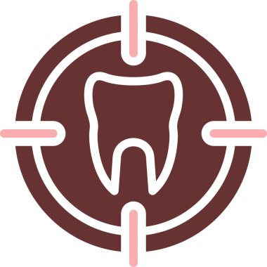 diş simgesi vektör illüstrasyonu