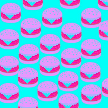 Farklı kek türleriyle kusursuz desen.