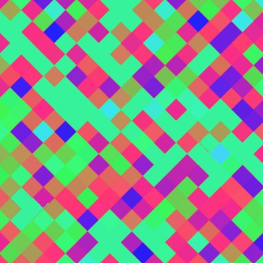 Soyut renkli altıgen kare geometrik seamless modeli simetrik kaleydoskop moda