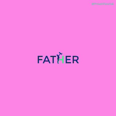 vektörlü babalar günü logo tasarım şablonu