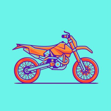 Motosiklet sürücüsü. çizgi film vektör illüstrasyonu