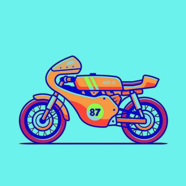 Motosiklet ikonu. vektör illüstrasyonu