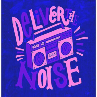 Retro radyonun vektör eliyle çizilmiş hali. Poster, kart, pankart ve yazdırma için vektör illüstrasyonu.