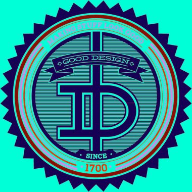 Bir şirketin logosunun vektör çizimi