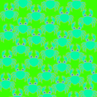 Yengeç ve vektör ile renkli desen