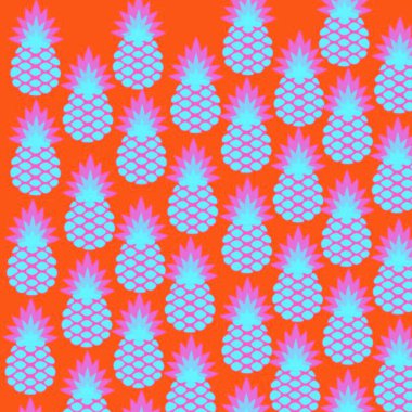 Turuncu üzerinde çam kozalakları olan kusursuz desen