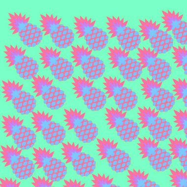 ananas ile sorunsuz geçmiş. vektör çizim.