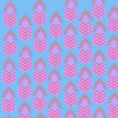 Ananaslı, pürüzsüz desen. Vektör illüstrasyonu