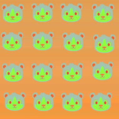 Sevimli küçük çizgi film ayılarının kusursuz deseni