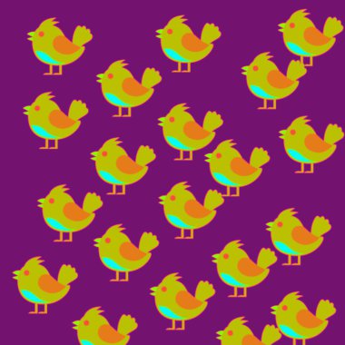 Renkli kuşlarla kusursuz bir arkaplan