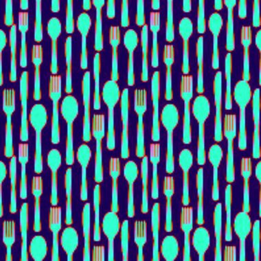 çatal ve kaşıklı desen