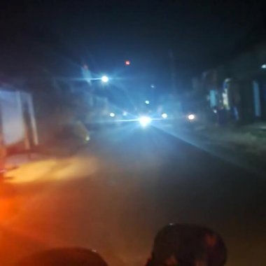 Barselona şehrinin gece manzarası