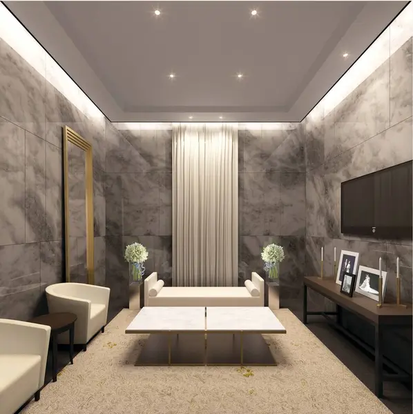 Modern oturma odasının iç tasarımı. Modern bir düğün salonunun iç mekanı..