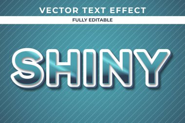 Parlak 3d vektör metin efekti tamamen düzenlenebilir. metin biçimi etkisi şablonu