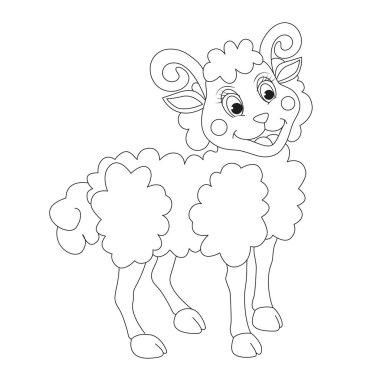 Komik üryal ya da şahmerdan. Çocuk boyama kitabı için..