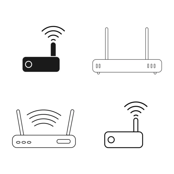 Дизайн Иконки Маршрутизатора Wifi — стоковый вектор