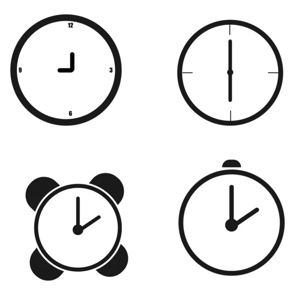 时钟图标矢量插图设计 — 图库矢量图片