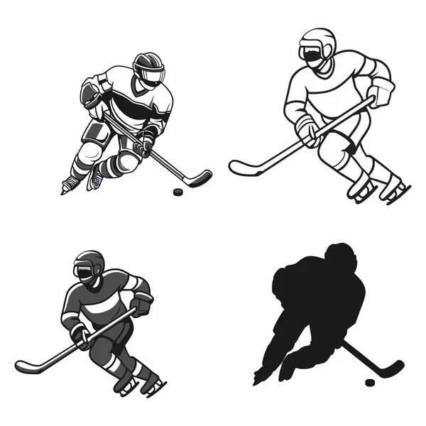 stock vector people playing hockey icon vector illustation design