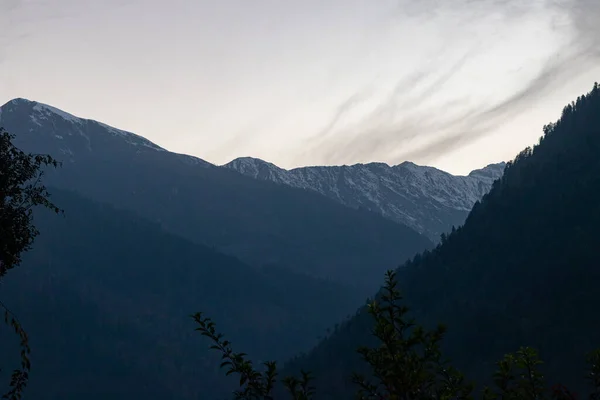 Himalaias Com Lua Himachal Pradesh — Fotografia de Stock