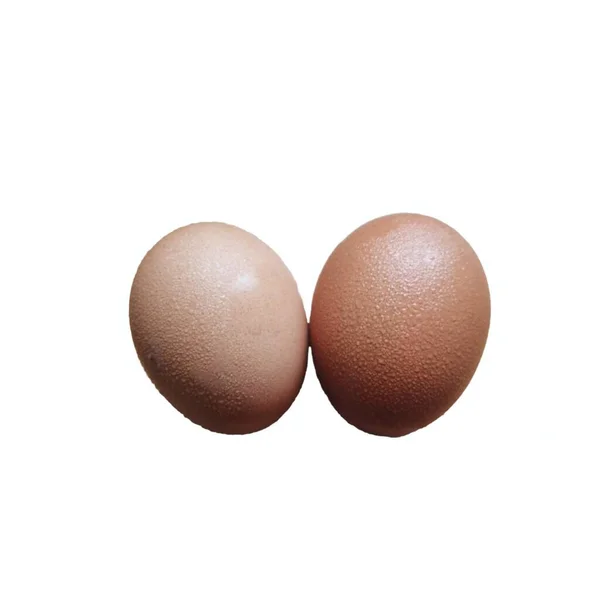 Bruine Eieren Een Witte Achtergrond — Stockfoto