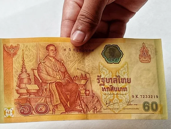 Thajské Bankovky Jsou Koupele Každý — Stock fotografie