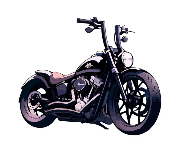Vintage Motocicleta Vector Logo Ilustración Negro Antiguo Vector Motocicleta Retro — Vector de stock