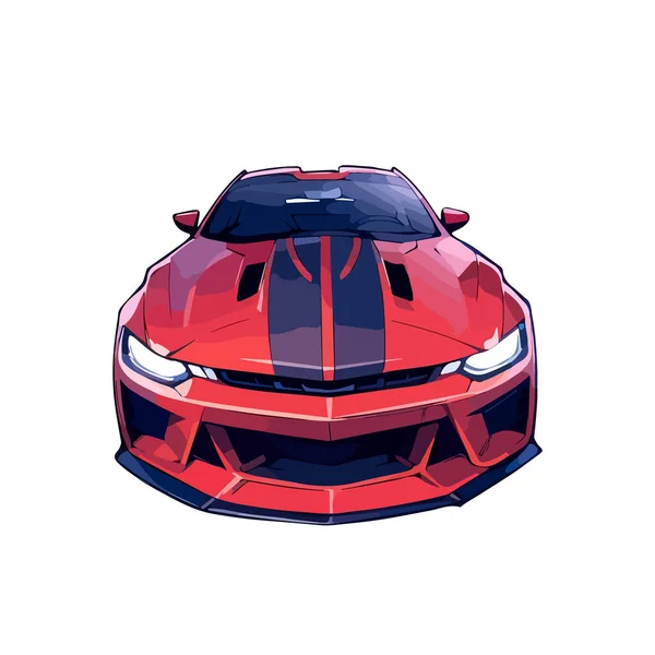 Röd Sportbil Vektor Logotyp — Stock vektor