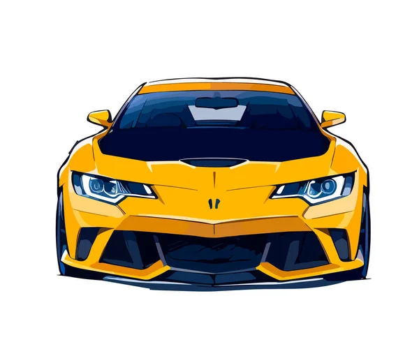 黄色跑车矢量标志 — 图库矢量图片