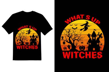 Cadılar Bayramı tişört tasarımı. Gece ve korkunç şatoyla Cadılar Bayramı 'nız kutlu olsun. Mutlu Cadılar Bayramı alıntıları t-shirt tasarım grafiği. Cadılar Bayramı korkunç gece tasarımı.