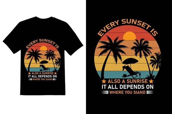 Diseño Camiseta Verano Verano Vibraciones Camiseta Diseño — Vector de stock