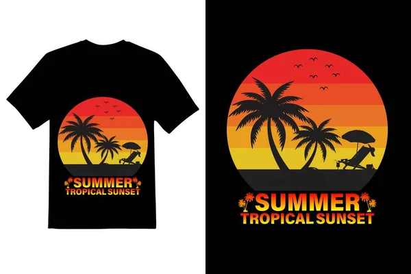Diseño Camiseta Verano Verano Vibraciones Camiseta Diseño — Vector de stock