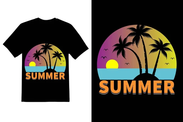 Sommer Shirt Design Sommer Vibes Shirt Design — Stockvektor