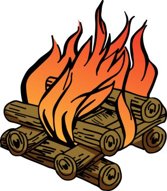 kamp ateşi renk çizimi