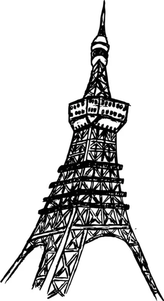 Eiffeltoren Monument Illustratie — Stockvector