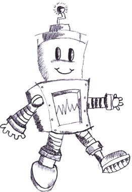 Robot Çocuk Çizimi
