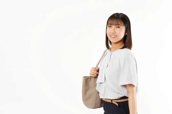 Mooie Jonge Aziatische Vrouw Geïsoleerde Achtergrond — Stockfoto