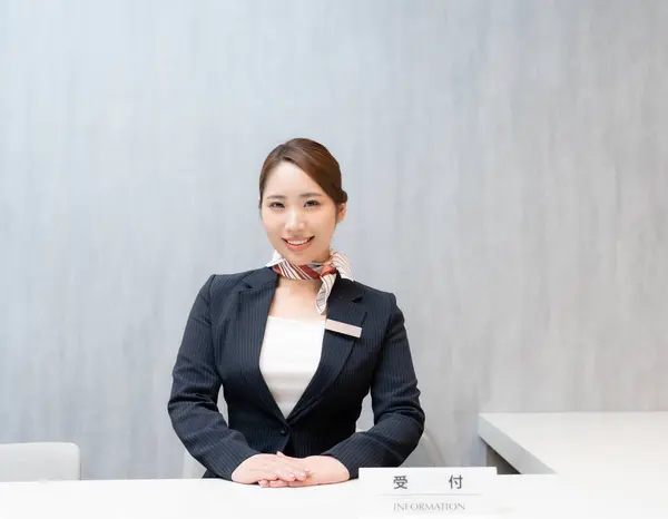beautiful japanese woman working in the modern office