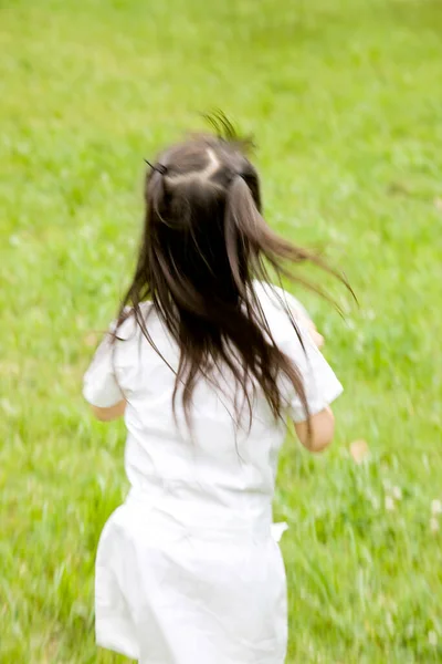 Kleines Asiatisches Mädchen Lächelt Sommerpark — Stockfoto