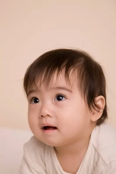 Κοντινό Πορτρέτο Του Μικρού Ασιατικού Μωρού — Φωτογραφία Αρχείου